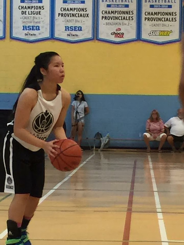 Jan playing with Brampton Bounce AAU team